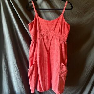 TOAD & CO 100% Organic Cotton Size M casual mini dress large pockets sporty